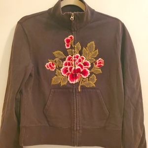 Lucky Brand embroidered hoodie M